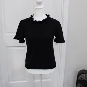 Premise Ruffle Short Sleeve Sweater Size M